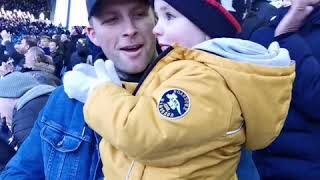 2 year old football fan singing Sheffield Wednesday song at Hillsborough