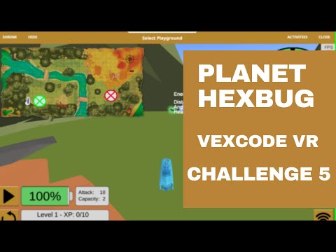 Planet Hexbug - VEXcode VR - Challenge 4