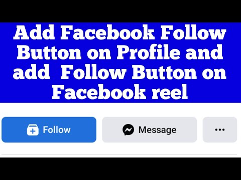 How to Add Follow button on Profile || How t add Follow button on Facebook reel