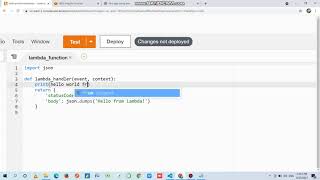 aws Lambda function Hello World Using Python how to start aws lambda function python hello world