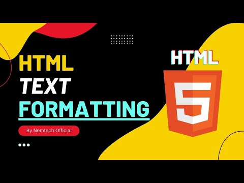 Text Formatting tags in HTML | HTML Text Formatting Elements