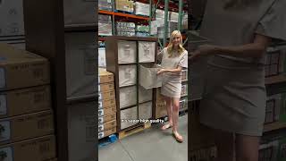 How great is this storage bin room divider at Costco! #costco #costcofinds #home #storage #decor