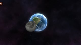 MOON HITTING EARTH SIMULATION (SOLAR SMASH)