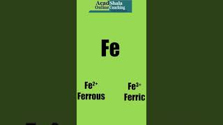 Iron Variable Valency. #science #chemistry #acadshala #iron