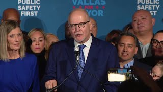 Paul Vallas speaks after coming in first in mayoral race