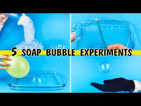 5 Soap Bubble Experiments to do at home and Bubble mixture recipe