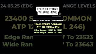 24.03.25 NIFTY (EDGE & WIDE ) RANGE LEVELS | #NIFTY #trading #sharetrading #niftylevels #niftyoption