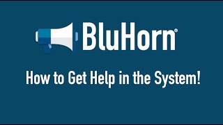 Getting Help in BluHorn Media Planning and Buying Software