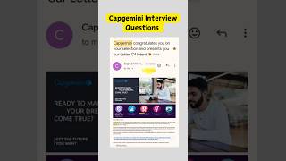 Capgemini Interview Questions|Capgemini Exceller off Campus Drive -fresher #shorts #capgemini #tech
