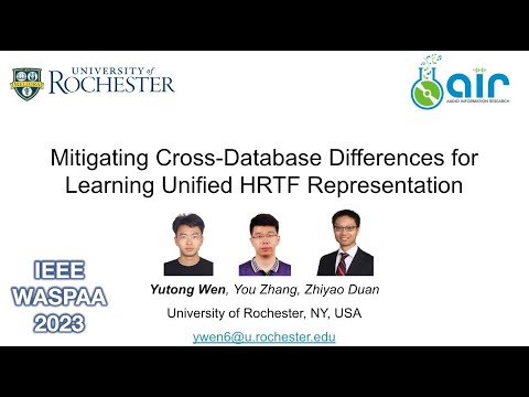WASPAA 2023: Mitigating Cross-Database Differences for Learning Unified HRTF Representation