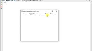 AWT CheckBox and Radio Button Output