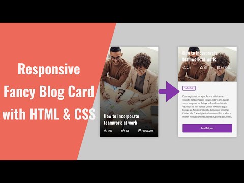 How to Create a Responsive Fancy Blog Card with HTML and CSS