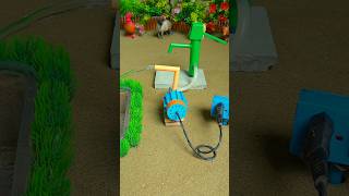 Mini hand pump project water with supply motor make horse and farm #waterpump #shorts #420