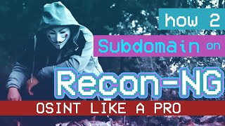 Recon-ng | Quick tutorial