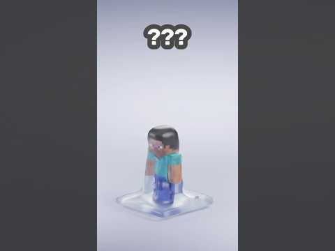 Steve Minecraft Liquid Simulation 💎 ⛏️ 💦 🌊 #3d #animation #minecraft #minecraftshorts