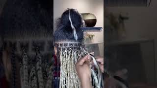 Tucking in Goddess knotless braids|#youtubeshorts