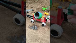 Road Repair Mission! 🚜 Mini DIY Tractor in Action#shorts #youtubeshorts