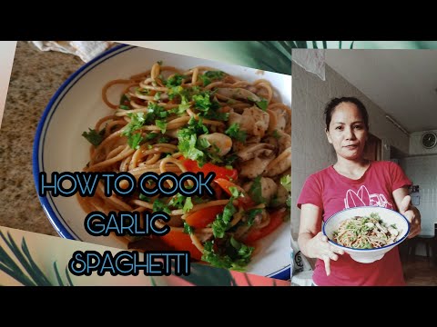 HOW TO COOK GARLIC SPAGHETTI,,,/JASMINE AMANGAO VLOG/BUHAY OFW