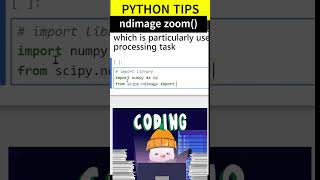 PYTHON Numpy Scipy ndimage| Resample Image| function#youtubeshorts #coding s #viral #short