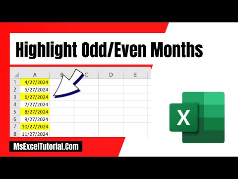 How to Highlight the Odd or Even Months in Excel