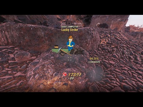 Fallout 76 - Lucky Strike - Find and excavate the Dig Site in Belching Betty