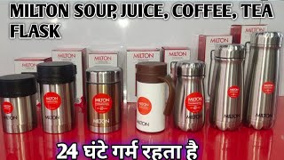 Milton Thermosteel Flask For Soup,juice,Curry,coffee,tea use | Milton Flask