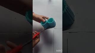 Craft ideas with paper pen stand easy #shortdiy #viral #viralshort #penstand #penbox #shorts #craft