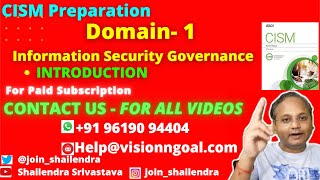 Certified Information Security Manager, CISM, Domain 01, Information Security Governance