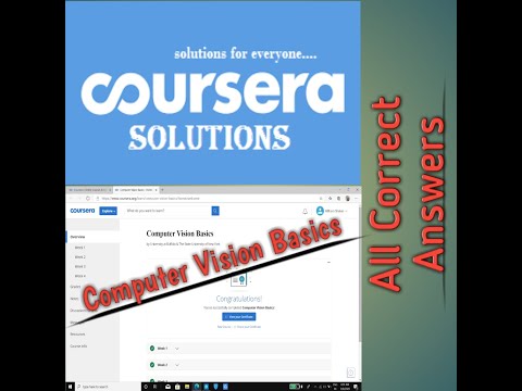 Coursera Solutions : Computer Vision Basics.