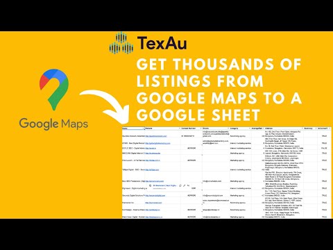 Extract Google Maps Listing details with email and Phone Number and Push to Google Sheet | TexAu