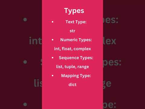 Quick Learn Python Data Types