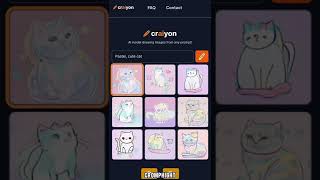 AI painted cute cats using pastel art #shorts #craiyon
