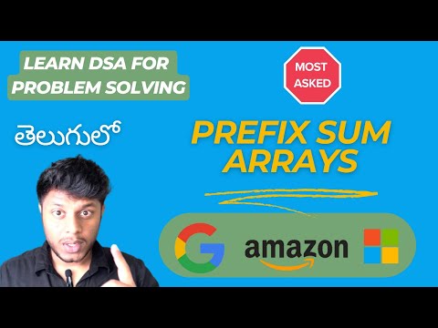Prefix Sum Arrays| Problem Solving| Subarrays | Bharath Chandra