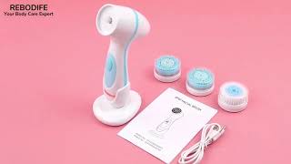 PlusCare - 3 In 1 Electric Silicone Facial Cleansing Brush - Face Scrubber