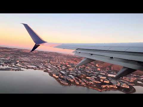 UA332 beautiful sunrise takeoff SFO