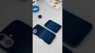 Pitaka Magsafe Dune Blue Real Aramid Carbon Fiber Case & Power bank For iPhone 16 Series. #pitaka