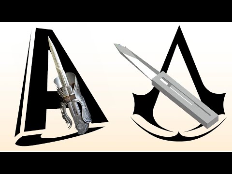 CREO la LAMA CELATA  di ASSASSIN'S CREED in AUTOCAD 3D -TUTORIAL - NO COMMENTARY