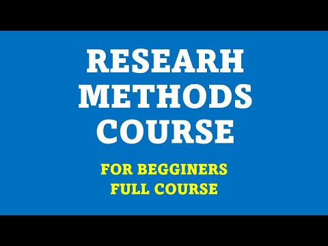 Research Methodology for Beginners || Research Methodology Lecture || Full Course
