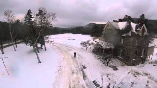 Quadflying in snow on New Years Eve 2015 in NH
