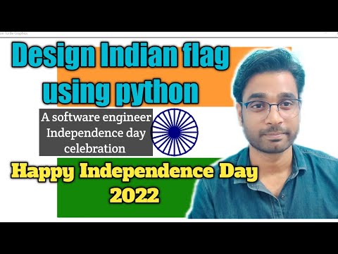 code indian flag| happy independence day #andytechshow #happyindependenceday #harghartiranga #python