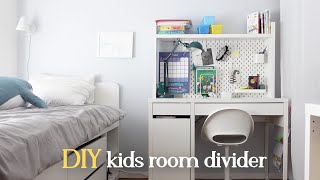Kids room divider DIY / IKEA shopping and small room layout