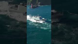 漢光40號演習22日正式登場，海軍部隊受令後，緊急出港實施海上機動。【軍聞社 #shorts 】#三軍聯合作戰 #戰力保存 #快速反應 #軍聞社