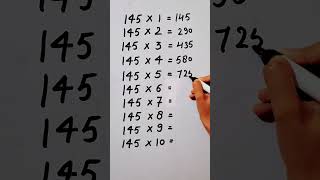 write the Table of 145 in 23 second only..#hack #maths #mathstricks ‎@study_care0 