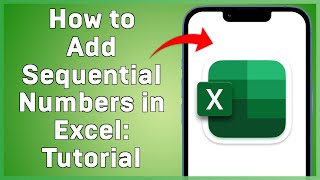 How to Add Sequential Numbers in Excel  Tutorial