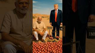 The Great Onion Divide Modi vs Trump in a Tarif Showdown 😂🧅 Blck ink #trump #funny #india #usa #modi