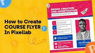 Pixellab Tutorial - How to design Course Flyer in Pixellab || DESIGN-ATHON Challange Day 3
