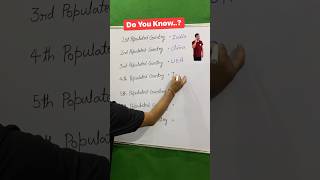 👉 Most Populated Countries in the World 🌍🤔 ? #worldgk #gkfacts #shorts #ytshorts #viralshorts