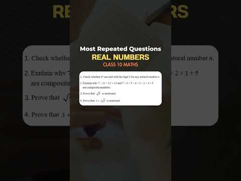 Real Numbers Class 10 | Most Repeated Questions | CBSE 2026 #shorts  #maths