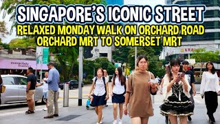 Walking Through Orchard MRT to Somerset MRT Stations | Singapore's Iconic Orchard Road in 4K.