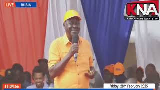 "SITAKI NYOKONYOKO!" RAILA ODINGA'S EXPLOSIVE SPEECH IN BUSIA TODAY!